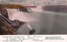 Niagara Falls, General View, Canadian Souvenir Postcard, Used in 1906 picture