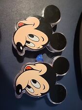 2X VTG Disney Mickey Mouse M&M Clear Snap Plastic 6