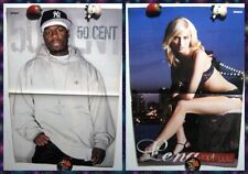 Lena Gercke Top Model / 50 Cent Curtis Jackson 2-sided magazine poster A3 16x11 picture