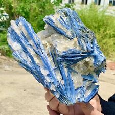 6.85LB Rare Natural beautiful Blue KYANITE with Quartz Crystal Specimen Rough picture