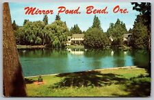 Mirror Pond Bend Oregon Drake Park Downtown Waterfront Reflections VNG Postcard picture