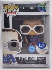 Funko Pop Rocks Elton John #63 Red White and Blue GLITTER F.Y.E. EXCLUSIVE picture