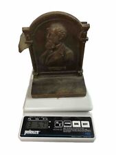 Vintage B&H Bronze Cast Iron Heavy Charles Dickens Bookend by Bradley & Hubbard picture