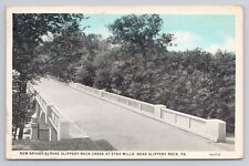 Postcard New Bridge Across Slippery Rock Creek Pennsylvania 1932 picture
