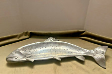 Vintage Bruce Cox signed Wilton 1976 Cast Aluminum Trout Fish Platter/ Tray AT-3 picture