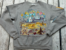 Disneyland Pullover Adult Small Gray Discover the Magic Park Icons Sweater picture