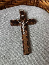 Antique crucifix primitive-catholic relic picture
