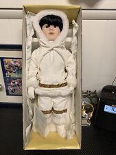 Rare Seymour Mann LE Porcelain Doll,  Chinook Eskimo Indian Native 16” In Box picture