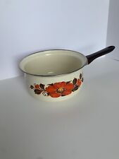 Vintage Moneta Sauce Pan Pot Italian Enamel Cookware picture
