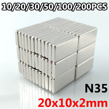 Lot 20-100Pcs Super Strong Block Fridge Magnets Rare Earth Neodymium 20x10x2mm picture