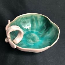 Stangl Pottery Aqua Dish Hand Painted Art Pottery Vintage #3785 Mid Century Mod picture