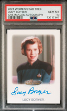 2021 WOMEN OF STAR TREK ART AND IMAGES AUTO LUCY BORYER LOW POP PSA 10 picture