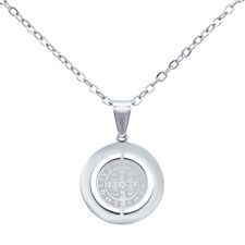 Catholic Town stainless steel Saint Benedict Medal Necklace ( CTSSPSTBM20-S ) picture