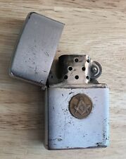 1951 1952 Freemason Steel Case Zippo Lighter Great Patina. See Notes. Fast Ship picture