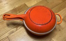 LE CREUSET ENAMEL OMBRE FLAME CAST IRON 2-IN-1 MUTIFUNCTIONAL #22 FRY & SAUCEPAN picture
