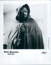 1988 Press Photo Rapper Pioneer Afrika Bambaataa Wearing Cape 1980s picture