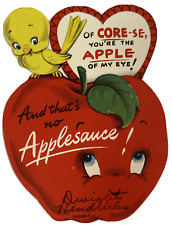 Valentine Card Apple Yellow Bird Corse Apple Of My Eye Applesauce 1VG6905 picture