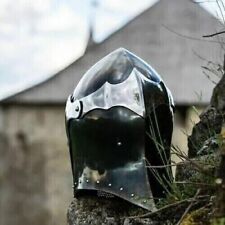 Medieval Armour SCA HMB 14 Gauge Custom Helmet Visor Bascinet Combat Armor picture
