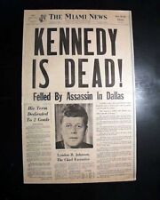 Great JFK President John F. Kennedy Assassination Headline 1963 old Newspaper picture