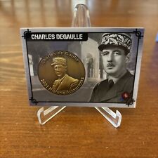 2021 Historic Autographs 1945 Challenge Coin Silver Charles de Gaulle Relic Read picture