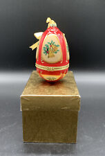 Details about   Valerie Parr Hill Hand Painted Glass Egg Ornaments Beaded Faux Jewels Set of 5 