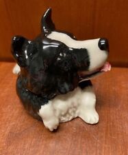 Kevin Francis Face Pots- The Black & White Collie w/Gold Backstamp picture