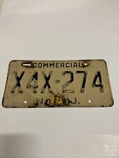 1979 Vintage New Jersey License Plate Commercial # X4X 274 1970’s NJ Cream Black picture