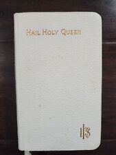 Holy Hail Queen White Leather Bound Prayer Book picture