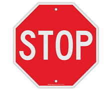 Stop Sign, Street Slow Warning Reflective Signs, 12 x 12 Inches Octagon.040 Rust picture