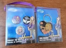 Hannah Montana Disney Concert Pin Set  & Bag Charm New In Package RARE picture