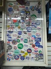Vintage Presidential & Political Campaign Buttons Lot Framed (PICKUP ONLY) picture