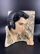 Vintage Elvis Presley Head Bust Chalkware 3D Wall Hanging Plaque Handmade picture