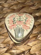 Pink Floral Sweetheart Lilly Jewelry Trinket Box 2x3 BID 4 CHARITY ❤️ttb3 picture