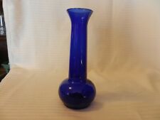 Vintage Cobalt Blue Glass Vase 7.5
