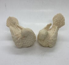 Vintage A Santini White Alabaster Twin Doves Birds Sculptures Set Signed Italy 0 picture