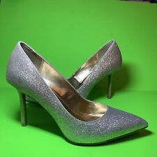 Katy Perry Women's The Sissy Pump - Silver Glitter Size 6 m Used B2 picture