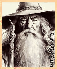 Ian McKellen Art Card Limited /12 MPRINTS Signed By Artist picture