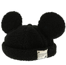 Japan Tokyo Disney Resort Store Ears HeadBand Hat Fluffy Black CAP picture