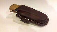 Buck 112 Ranger Custom Leather sheath, handmade, vertical carry saddle brown picture