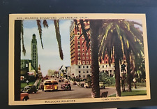 Los Angeles CA-California, Wilshire Blvd, Bullocks Wilshire, Vintage Postcard picture