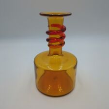 Amberina Amber Red Glass Decanter Hand Blown NO STOPPER picture