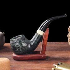 Classic Solid Wood White Circle Green Pipe Handmade Solid Wood Vintage Pipes picture