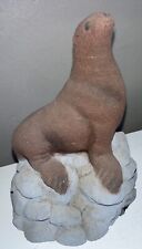 Rare Seal Sea Lion  Statue Figurine American Sand Art Corp. 1993 picture