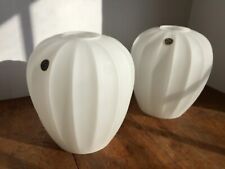 MCM Danish Tension Pole Floor Table Lamp Glass Shade Replacement Lot Of 2 NOS picture
