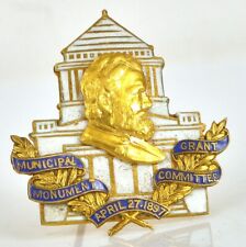 ANTIQUE 1897 ULYSSES S GRANT MUNICIPAL MONUMENT COMMITTEE PIN TIFFANY & CO NYC  picture