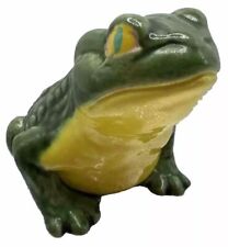 Ceramic Garden Frog Hand Painted Glazed 6” Decor Signed Vintage VTG Frogs picture