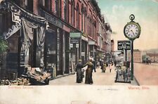 Business Section, Warren, Ohio OH - 1909 Vintage Postcard picture