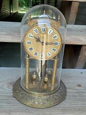 German Kundo Keininger/Obergfell 400-Day Anniversary Clock Glass Dome/Brass Base picture