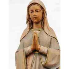 Blessed Mother Mary Statue Praying Madonna Carved Italy Religious Catholic VTG 9 picture