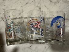 3 Vintage Walt Disney World 25th Anniversary McDonald's Drinking Glass cups picture